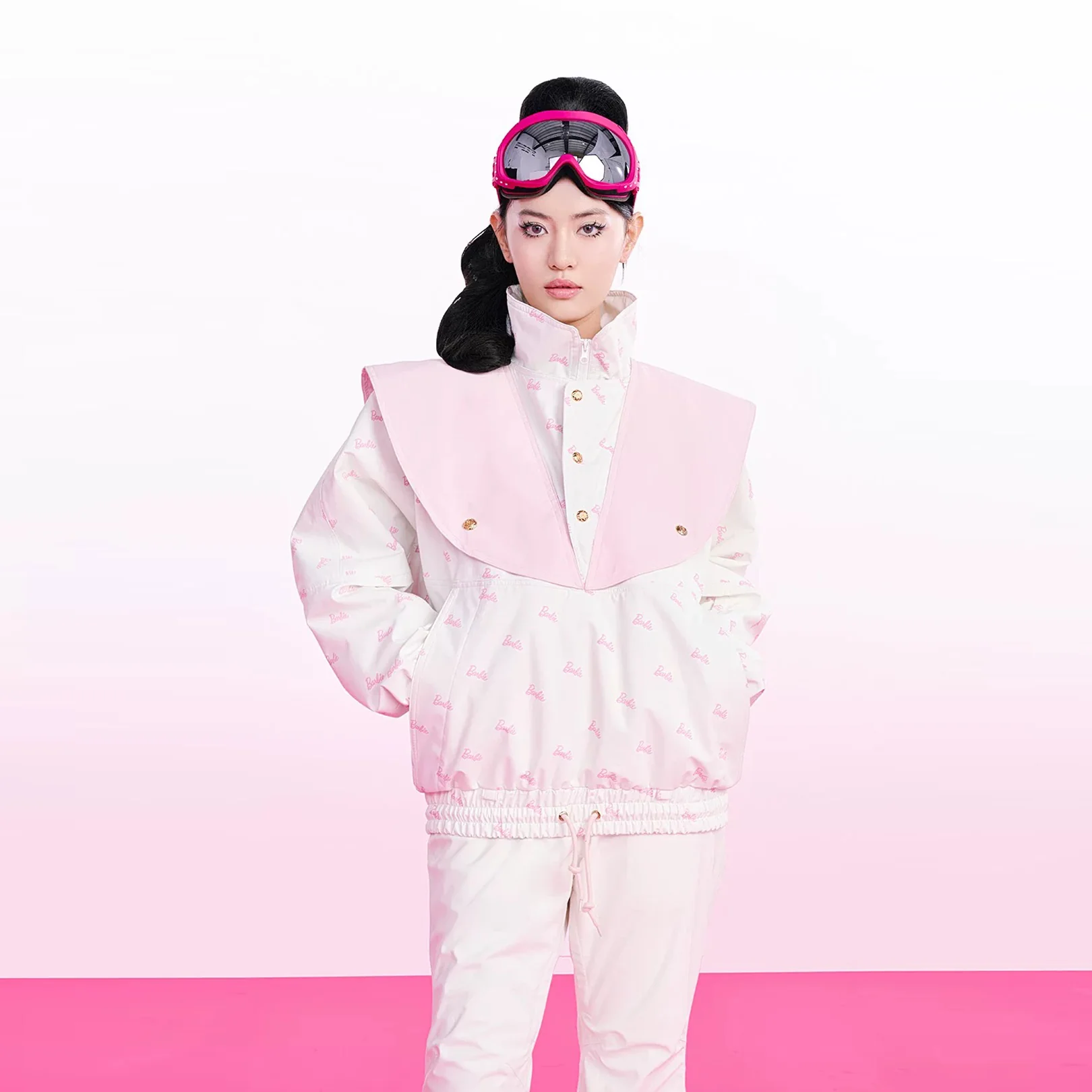 BCG Barbie Limited Edition Pink Heart Ski Jacket