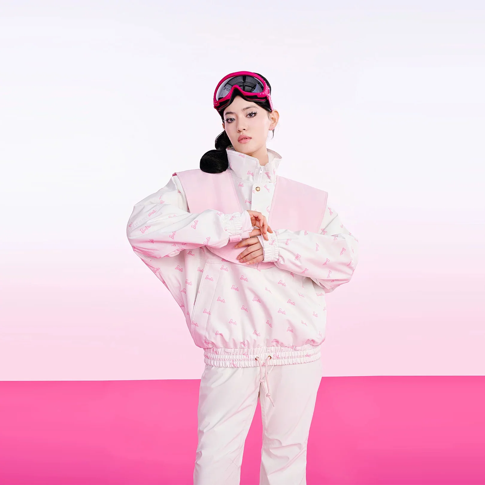 BCG Barbie Limited Edition Pink Heart Ski Jacket - Image 2