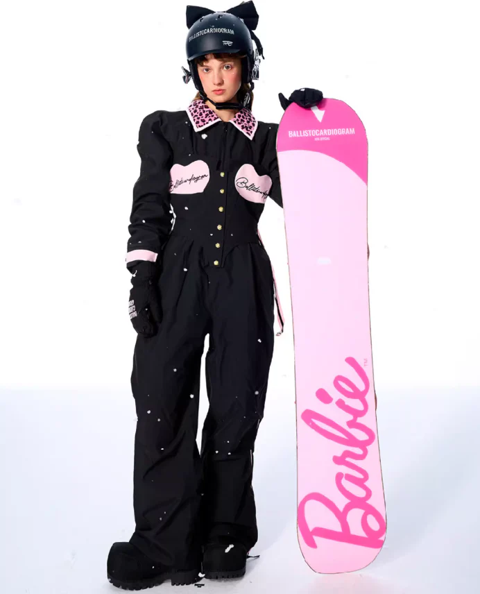 BCG Black Pink Slim Fit Ski/Snowboard One-Piece Set 3L Snow Jacket - Women's - Image 2
