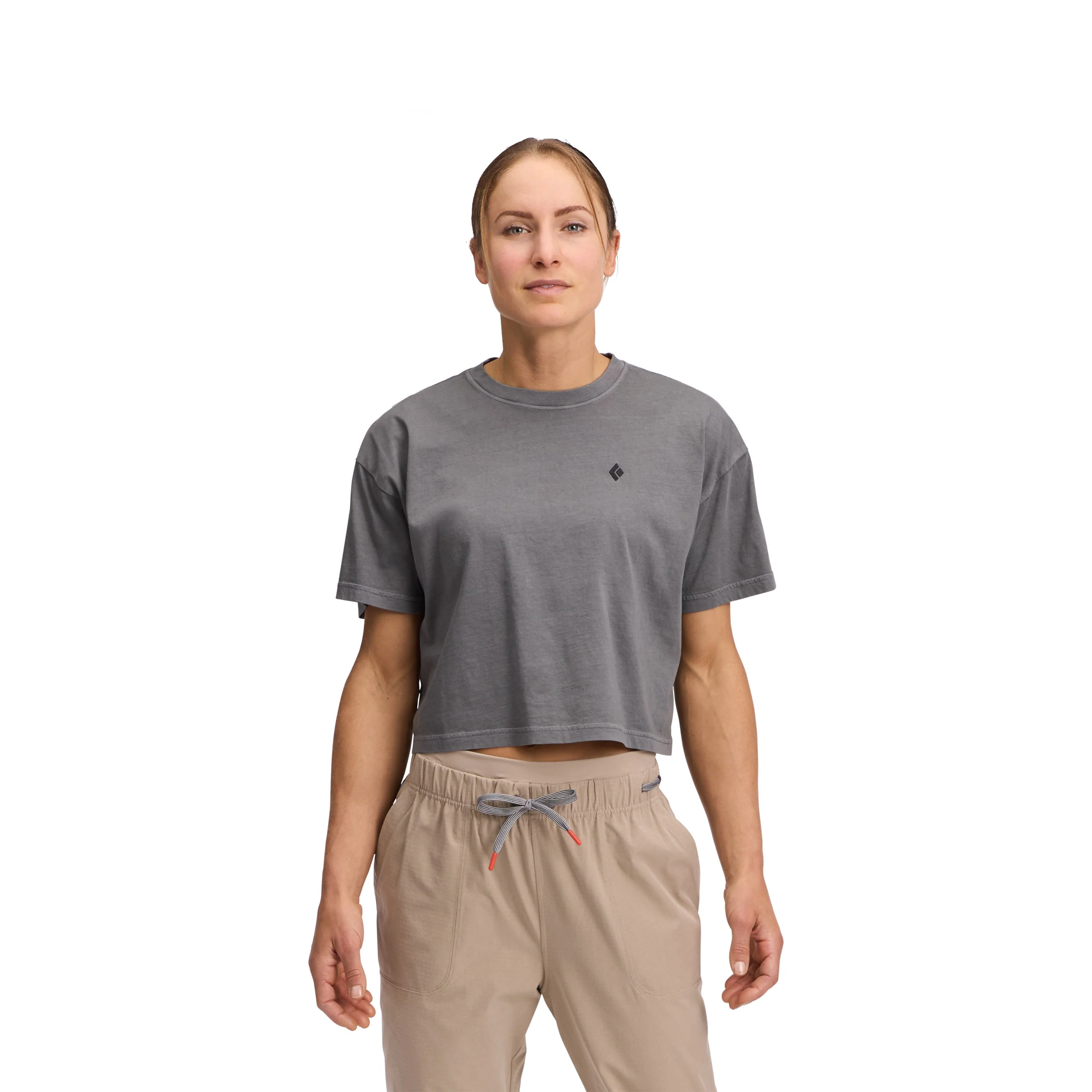 Black Diamond Women's Diamond Crop Short Sleeve Tee - Image 4