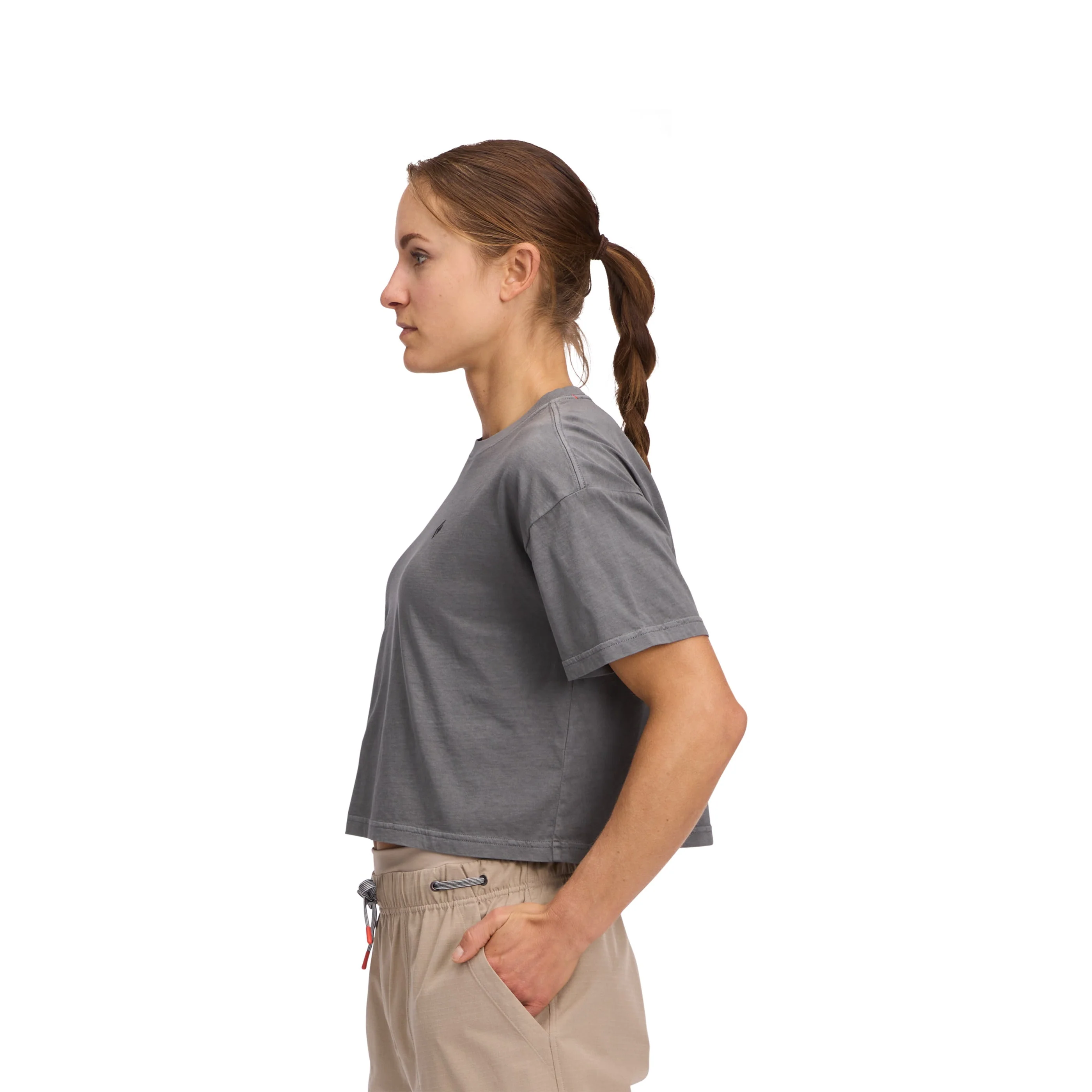 Black Diamond Women's Diamond Crop Short Sleeve Tee - Image 5