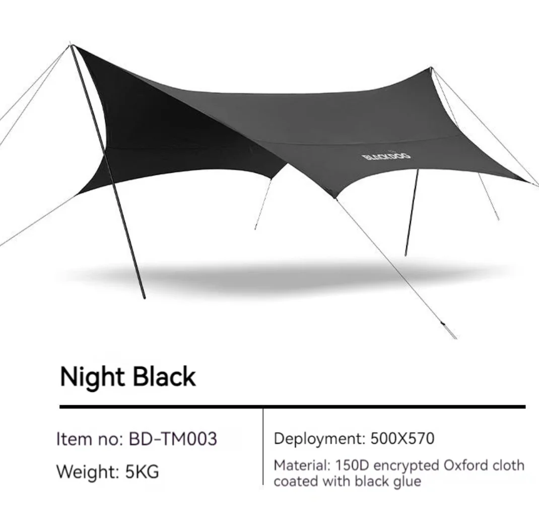 Black Dog Full Black Tarp for Outdoor Use Durable and Weather-Resistant Cover - Image 3