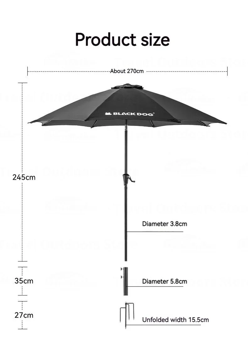 Black Dog Sunset Outdoor Umbrella - Pro - Image 3