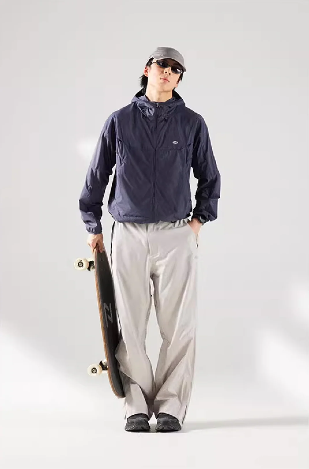 Blue Basic Hooded Sun Protection Jacket - Image 15