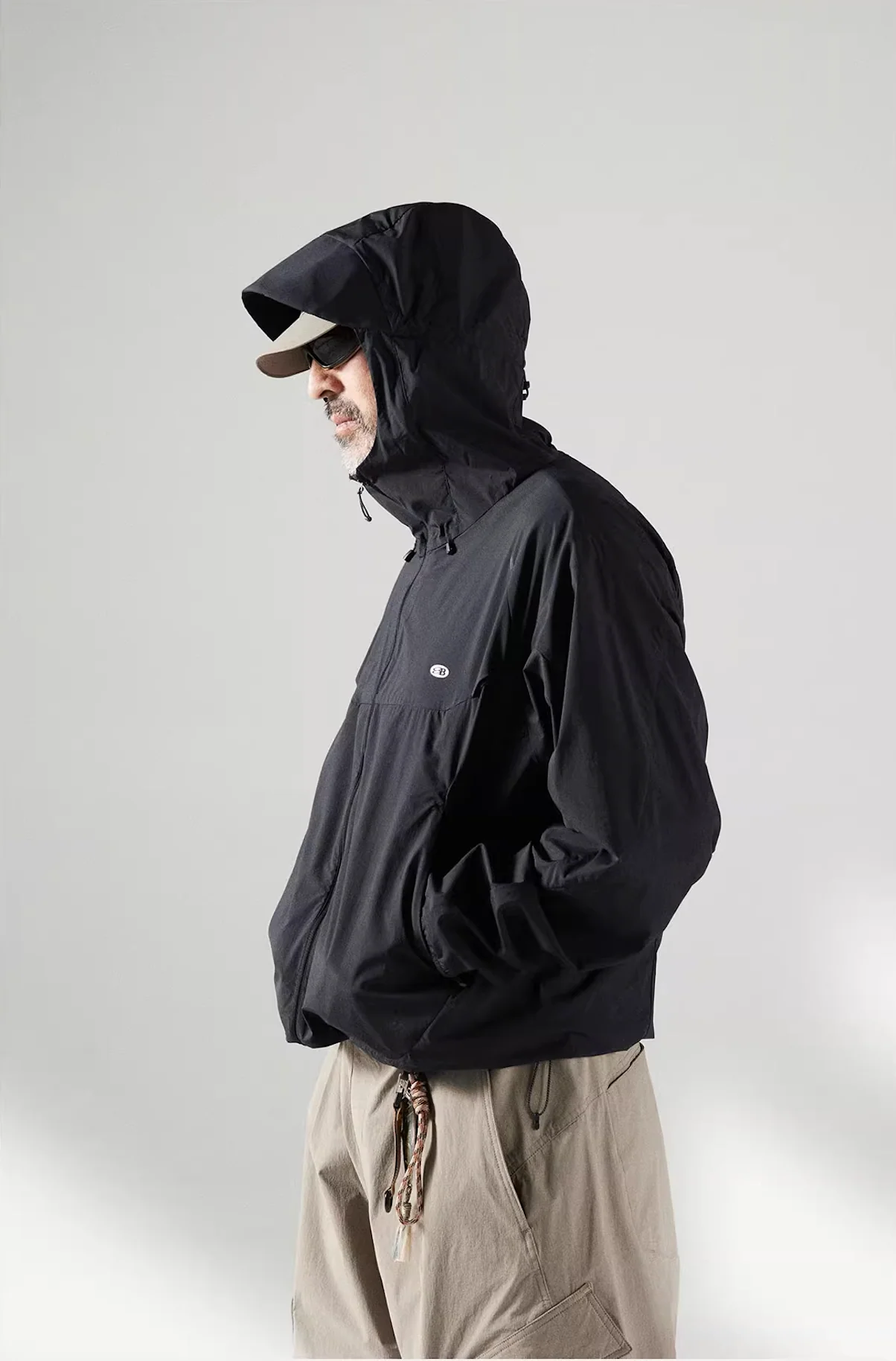 Blue Basic Hooded Sun Protection Jacket - Image 5