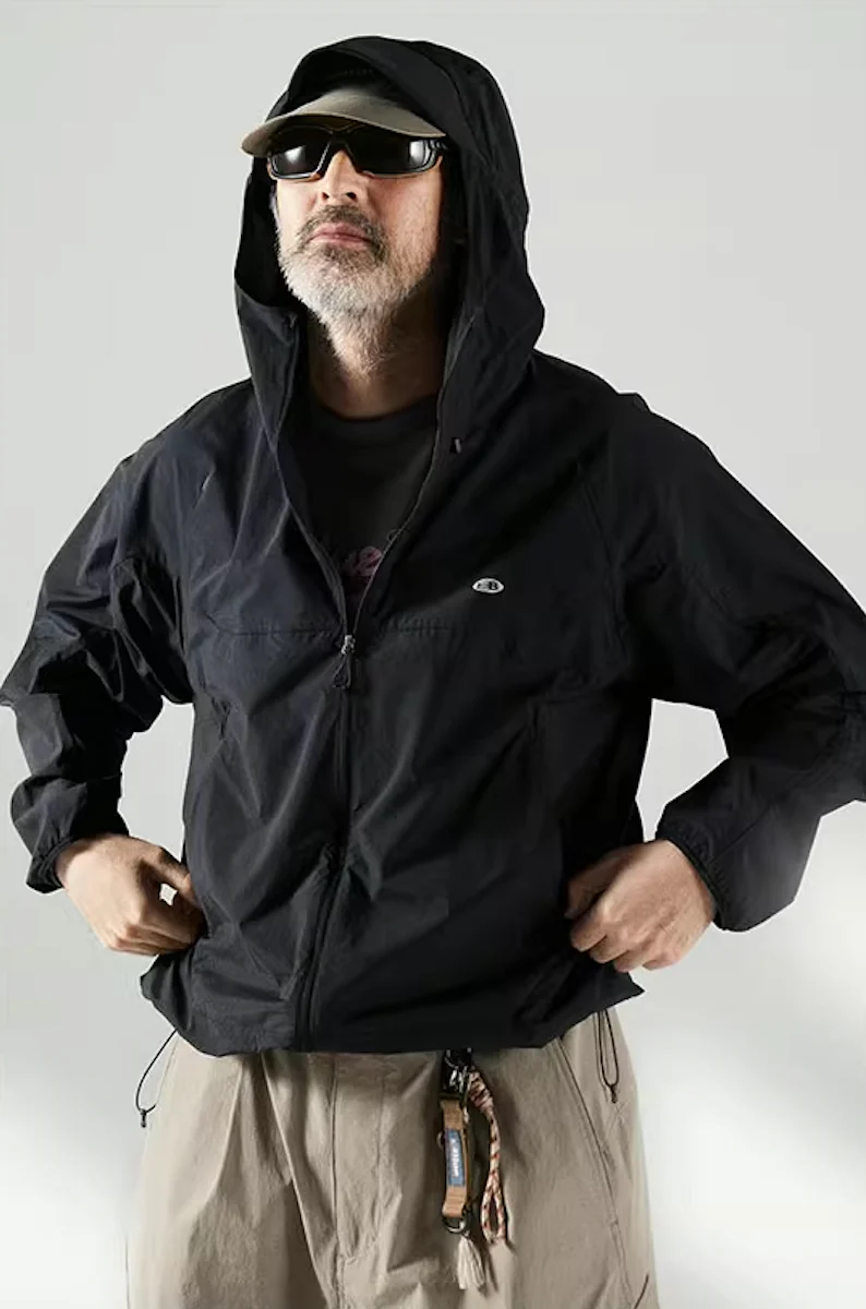 Blue Basic Hooded Sun Protection Jacket - Image 7