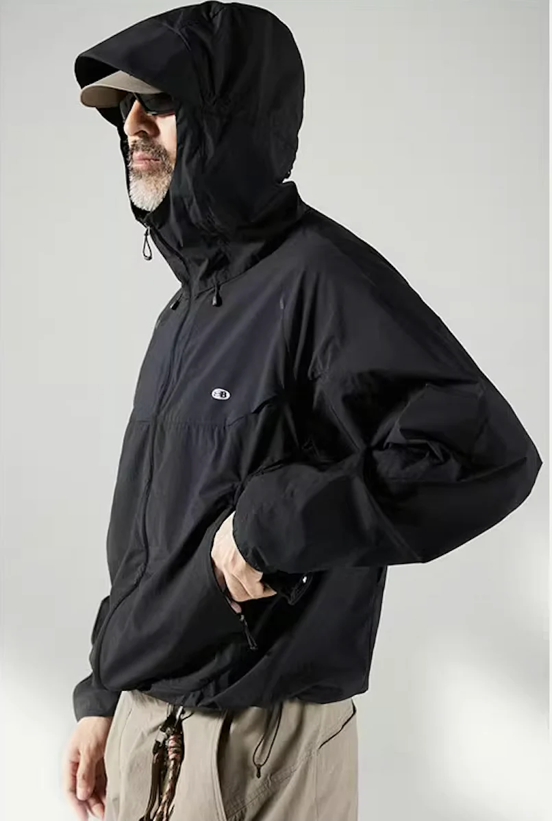 Blue Basic Hooded Sun Protection Jacket - Image 8
