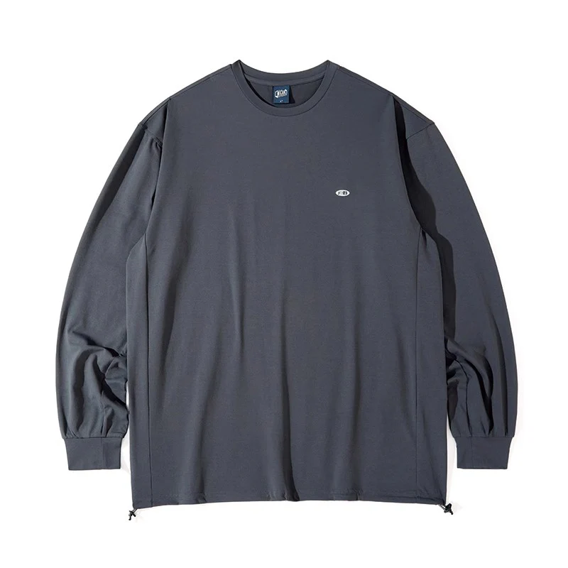 Blue Drawstring Training Unisex Long Sleeve T-shirt - Image 15