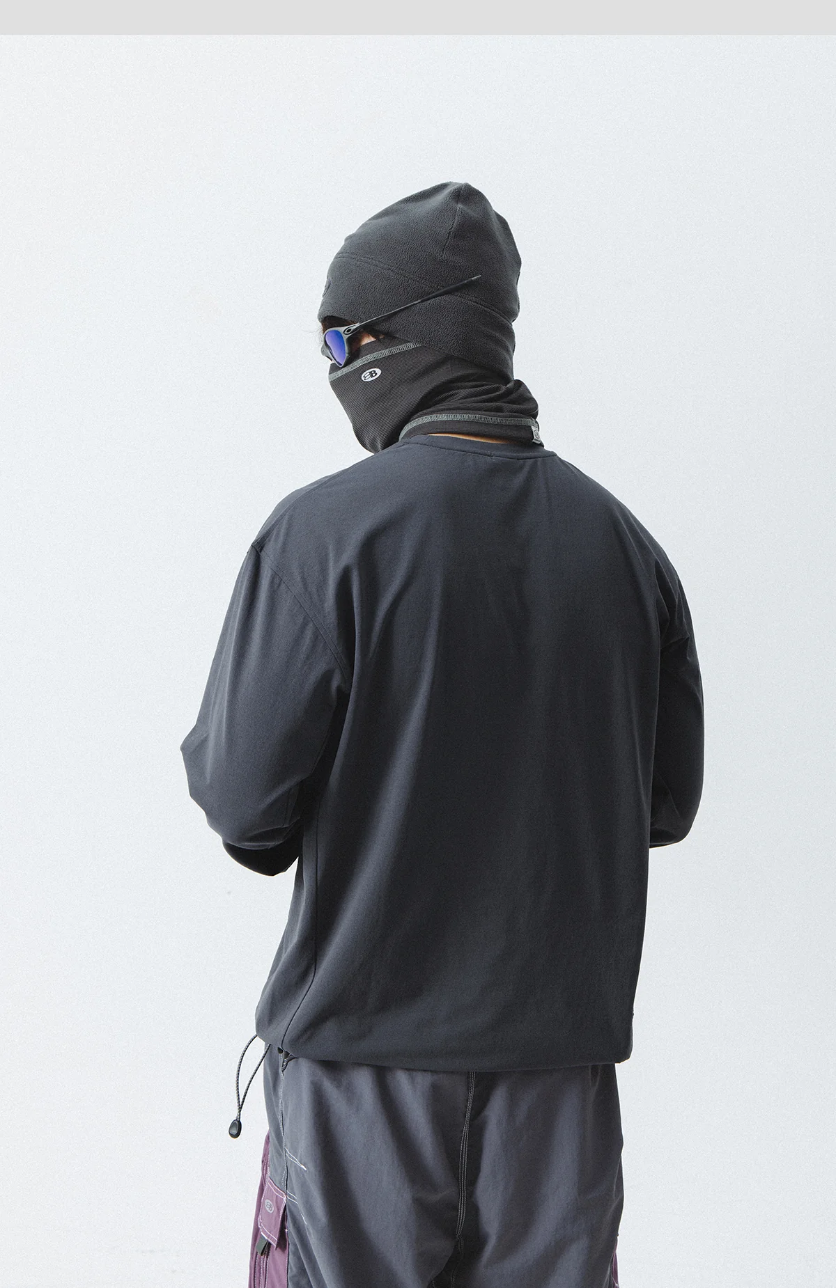 Blue Drawstring Training Unisex Long Sleeve T-shirt - Image 20