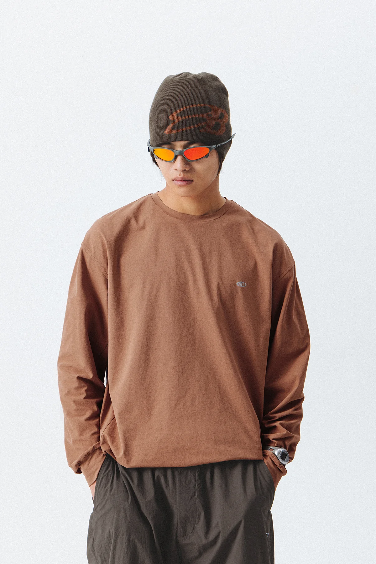 Blue Drawstring Training Unisex Long Sleeve T-shirt - Image 6