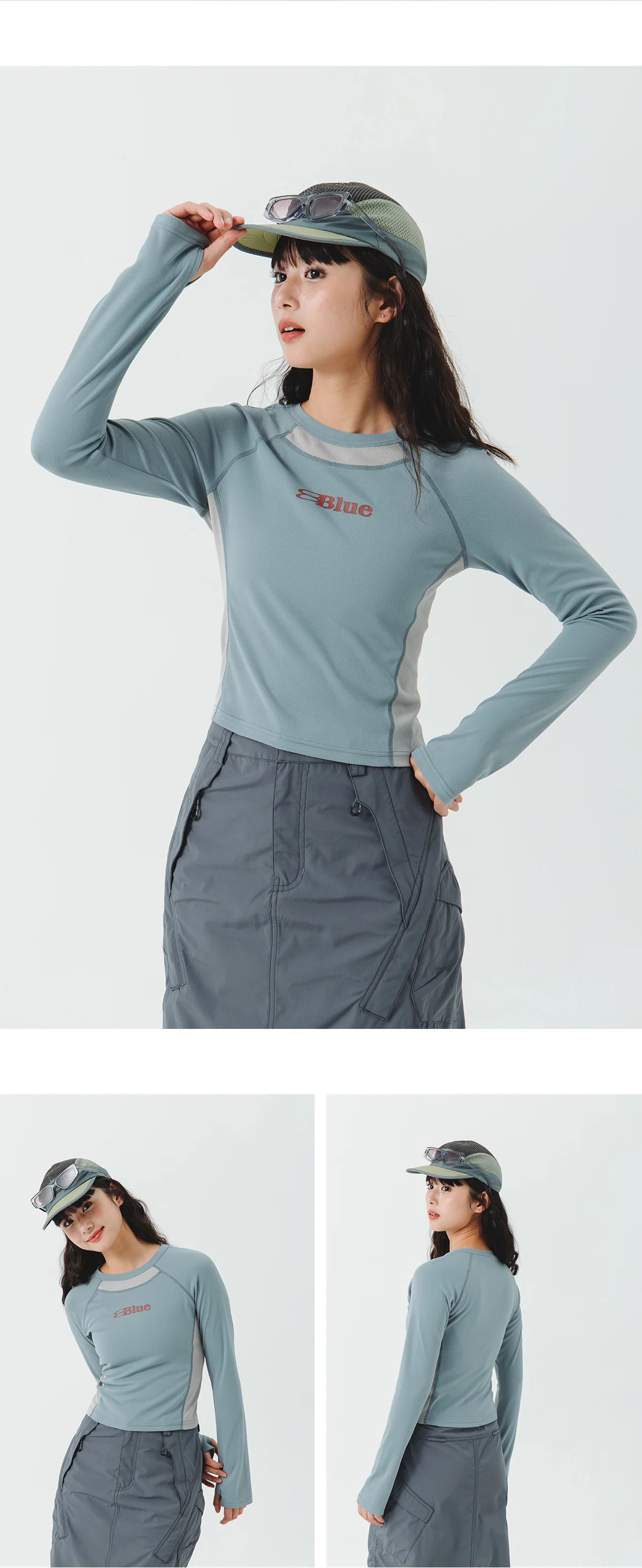 Blue Logo Long Sleeve T-Shirt - Image 7
