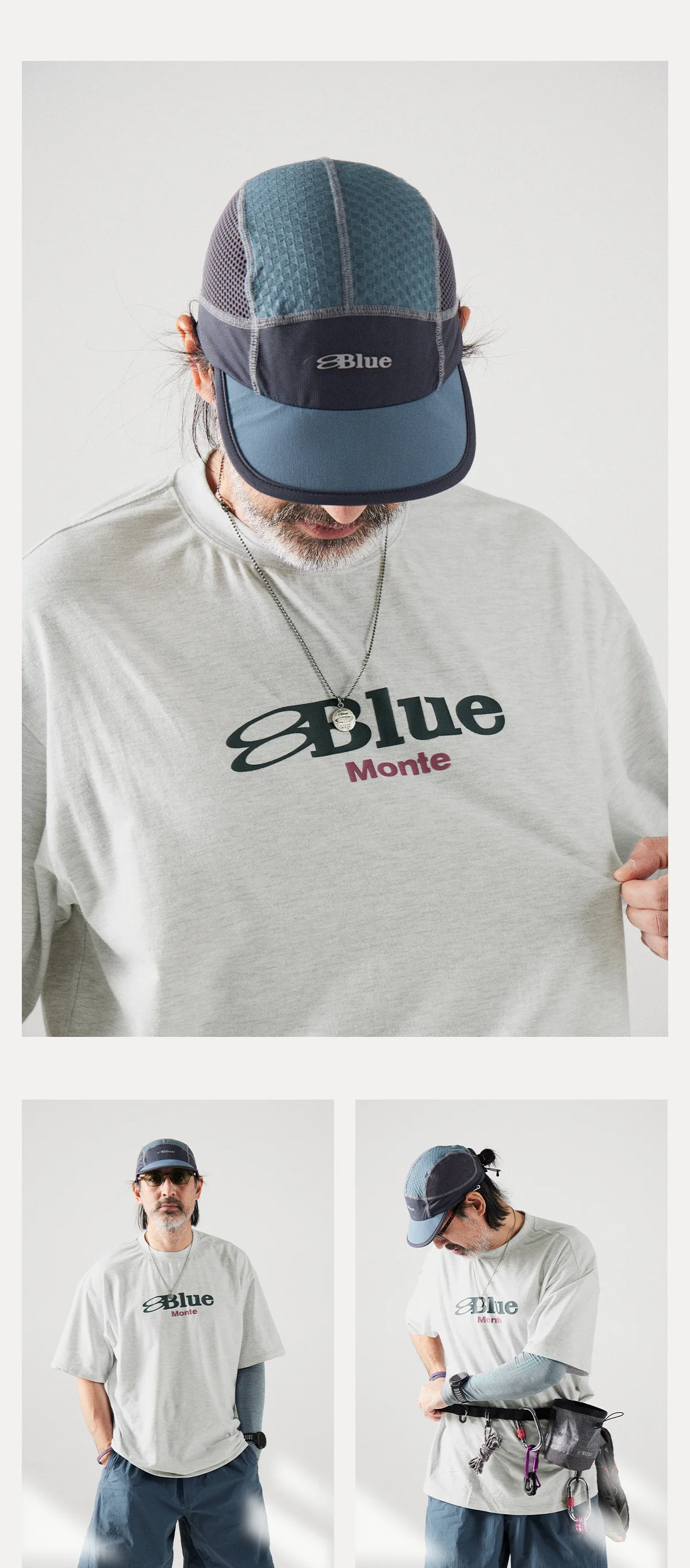 Blue Monte Logo Print Men's Short-Sleeved Round-Neck T-Shirt - Image 6