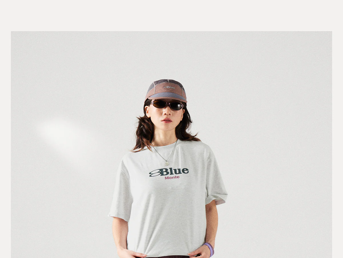 Blue Monte Logo Print Men's Short-Sleeved Round-Neck T-Shirt - Image 7