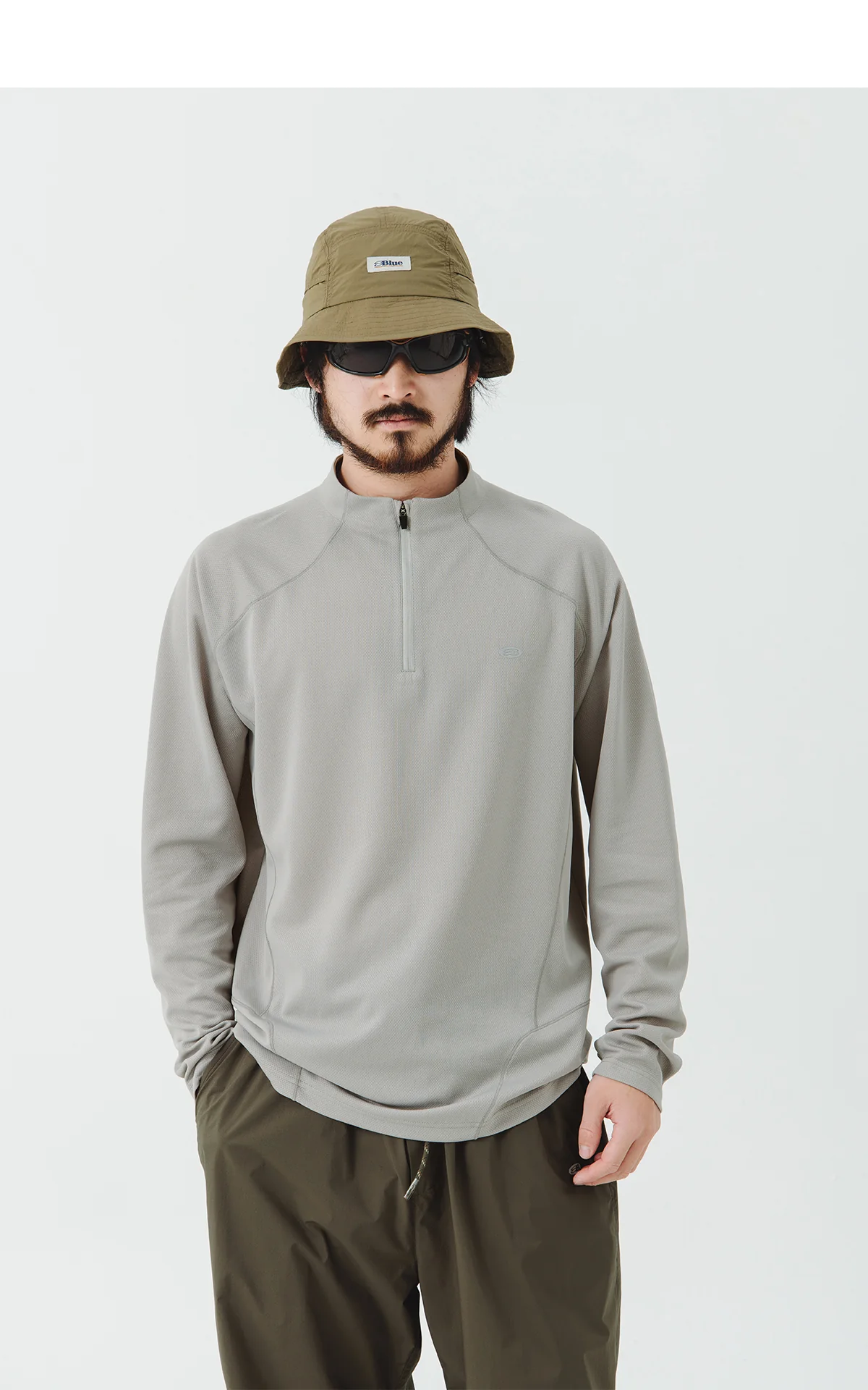 Blue Quick-Drying Training Long Sleeve T-shirt - Image 12