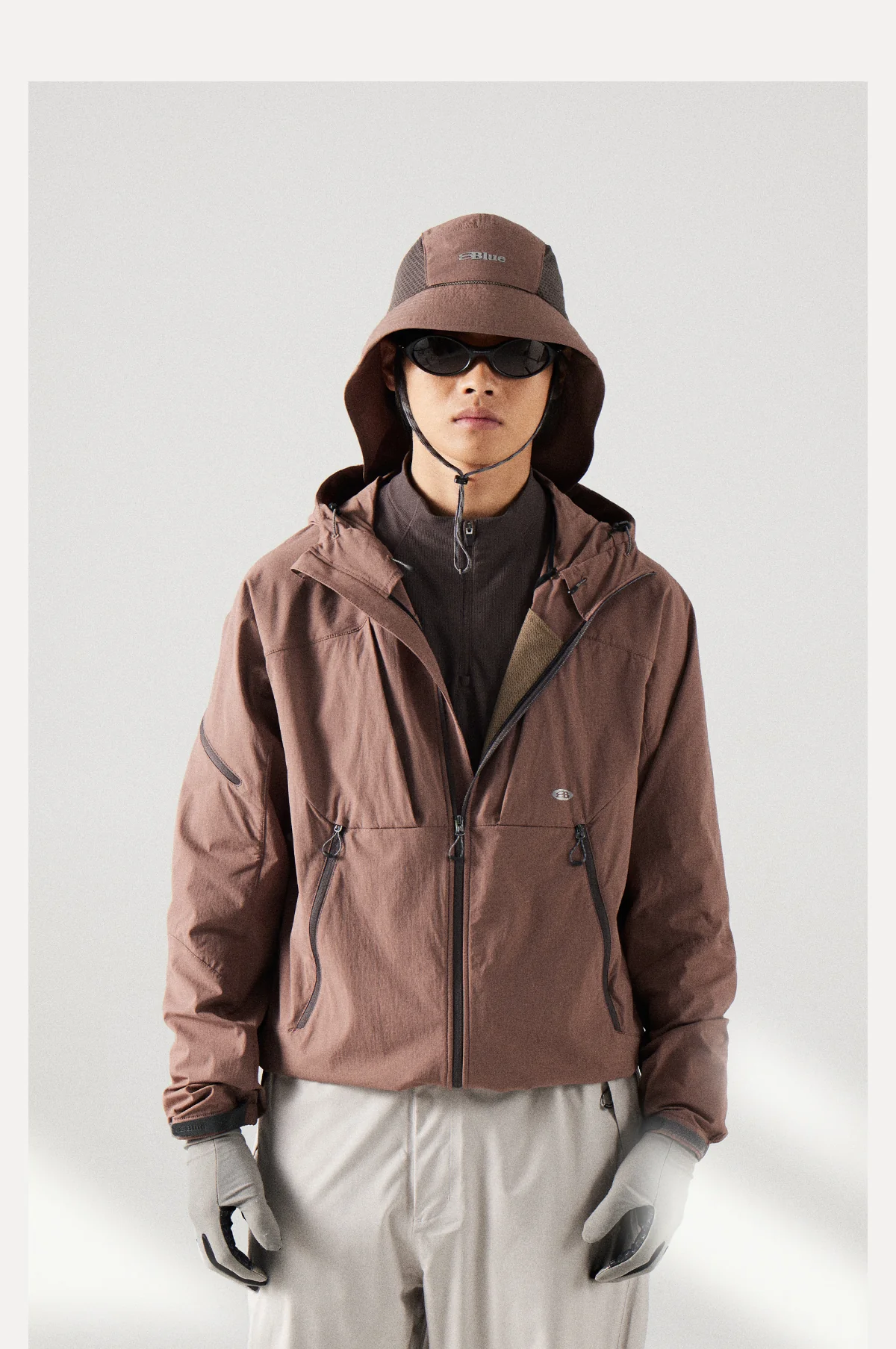 Blue Structured Soft-Shell Hooded Jacket - Image 12