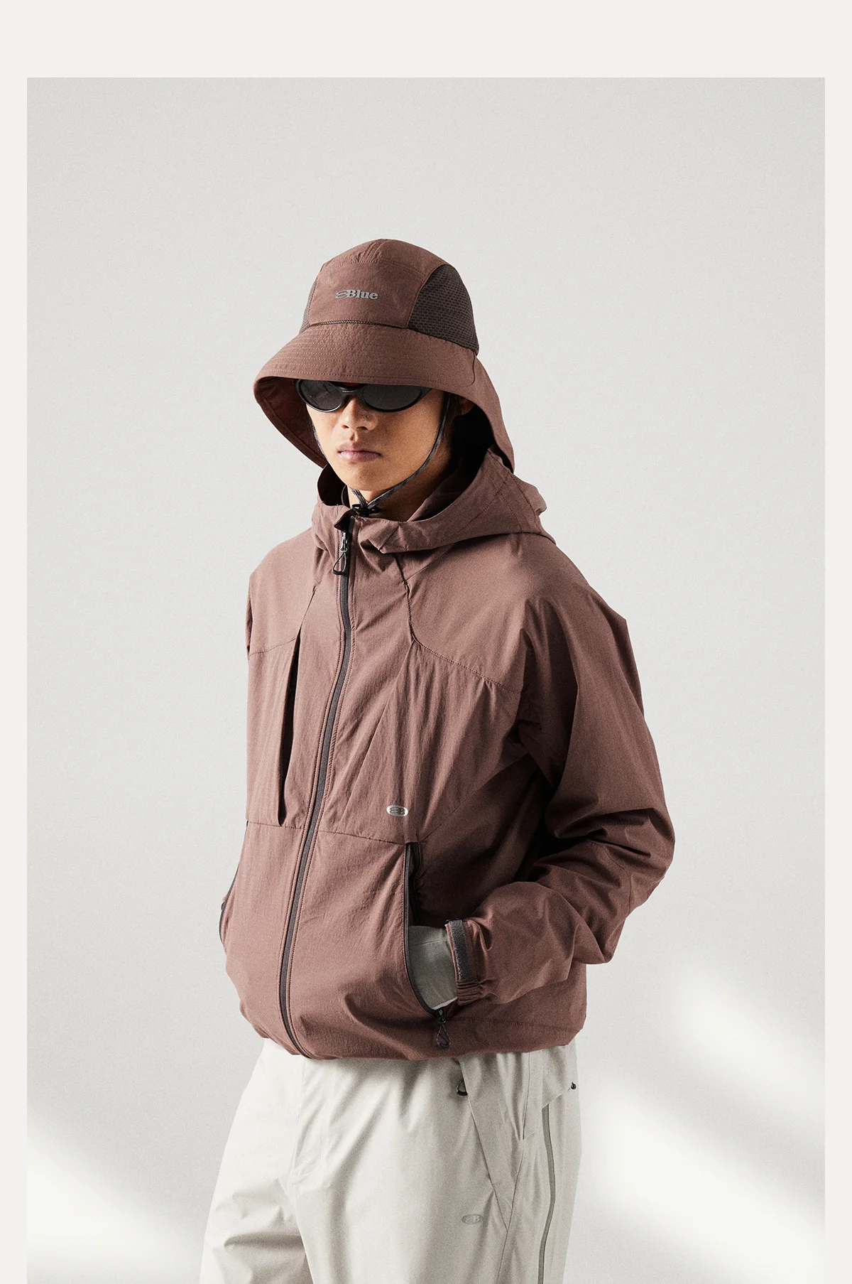 Blue Structured Soft-Shell Hooded Jacket - Image 14