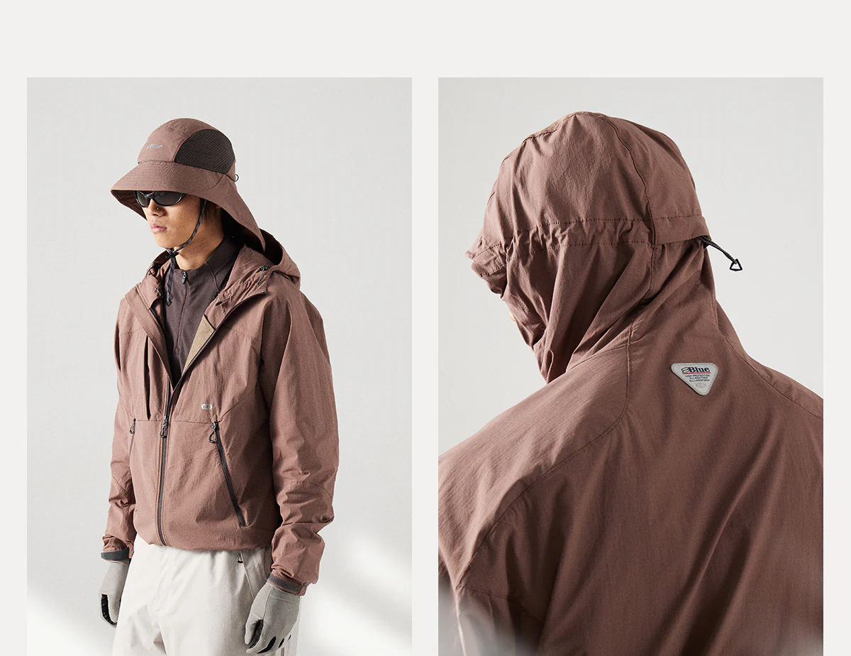 Blue Structured Soft-Shell Hooded Jacket - Image 15