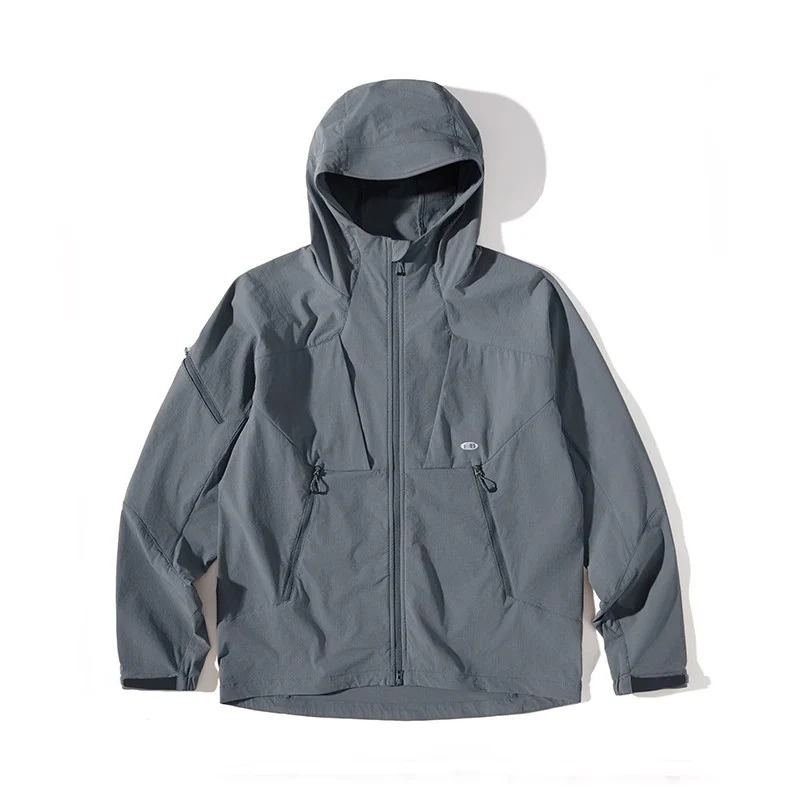 Blue Structured Soft-Shell Hooded Jacket - Image 19