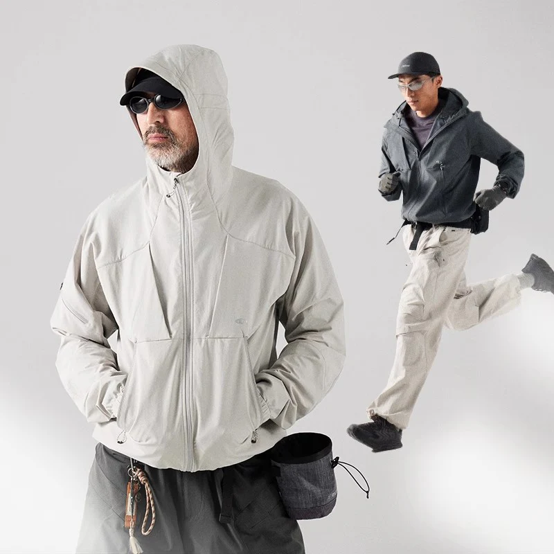 Blue Structured Soft-Shell Hooded Jacket - Image 2
