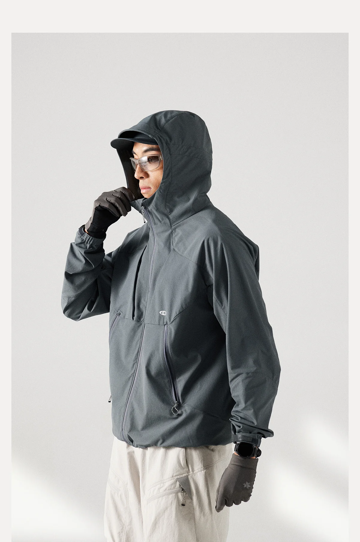 Blue Structured Soft-Shell Hooded Jacket - Image 21