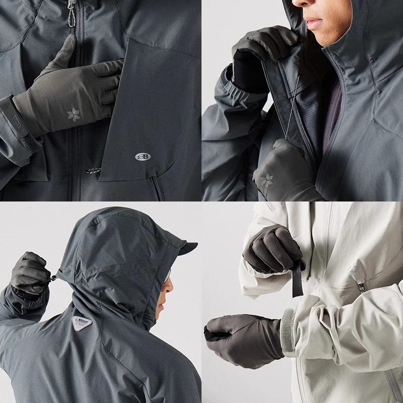 Blue Structured Soft-Shell Hooded Jacket - Image 3