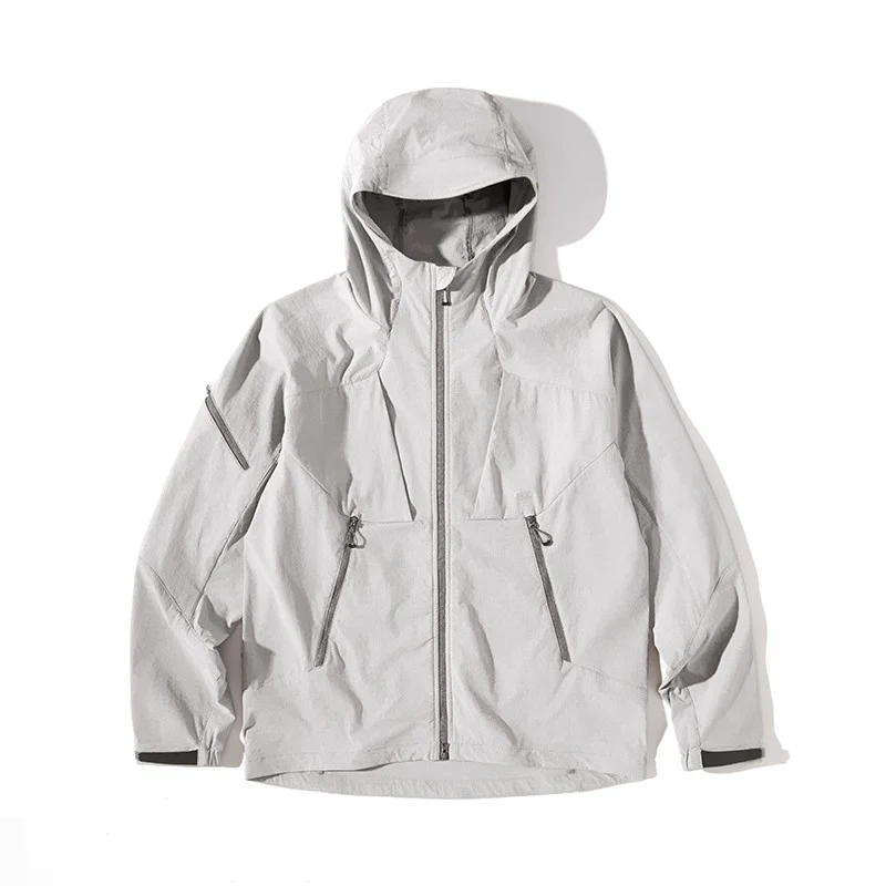 Blue Structured Soft-Shell Hooded Jacket - Image 4