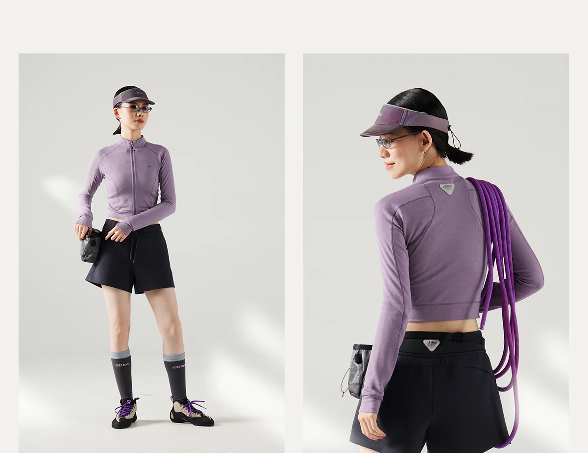 Blue Wool Waffle-Knit Women's Shirt - Image 10