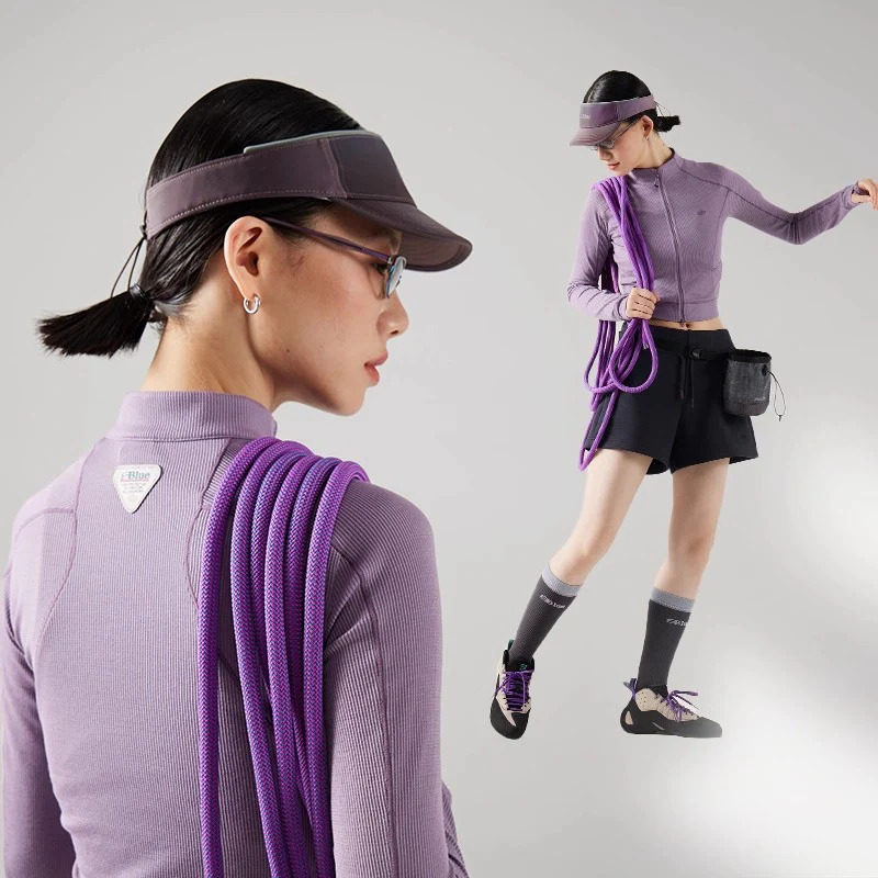 Blue Wool Waffle-Knit Women's Shirt - Image 2
