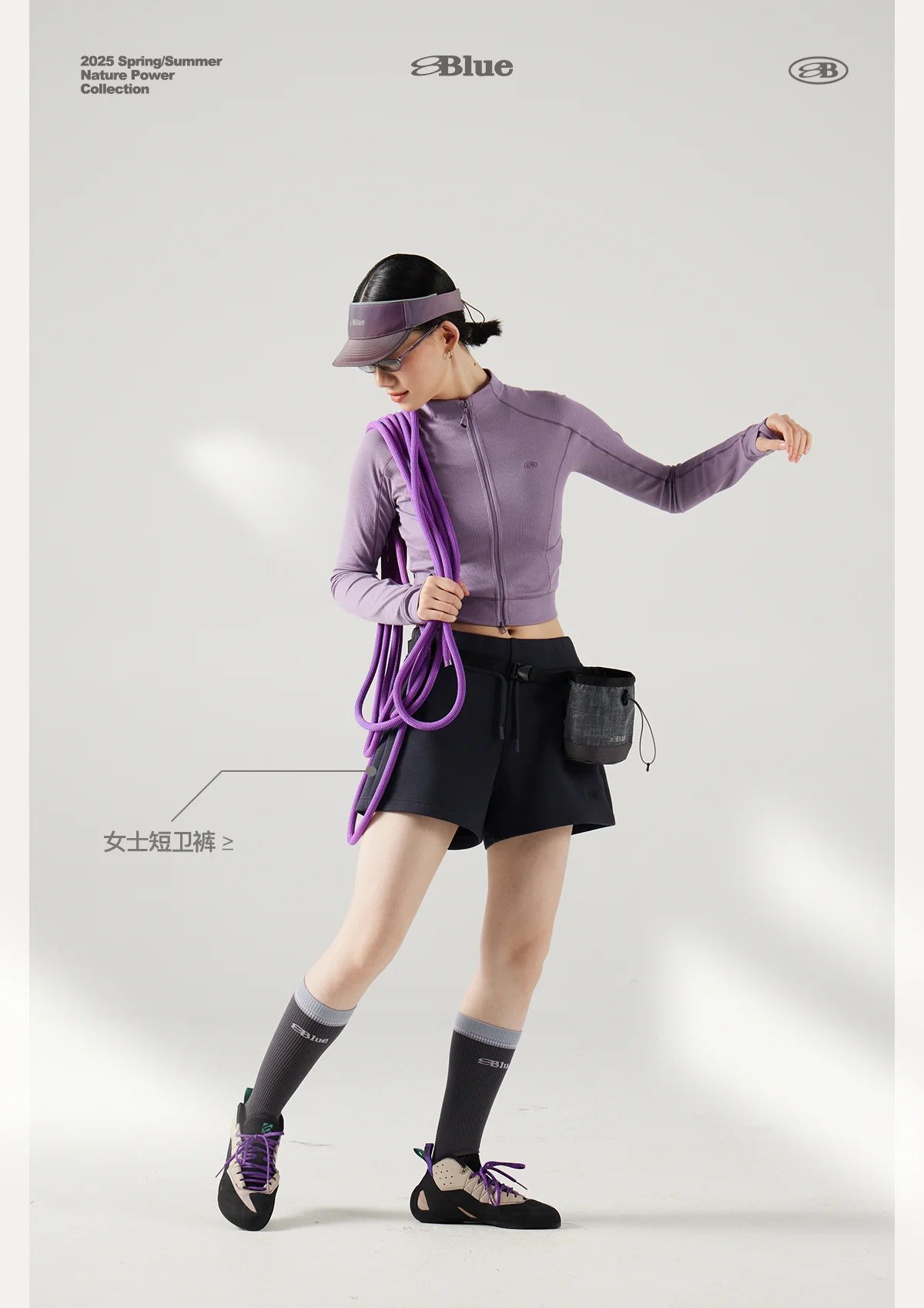 Blue Wool Waffle-Knit Women's Shirt - Image 8