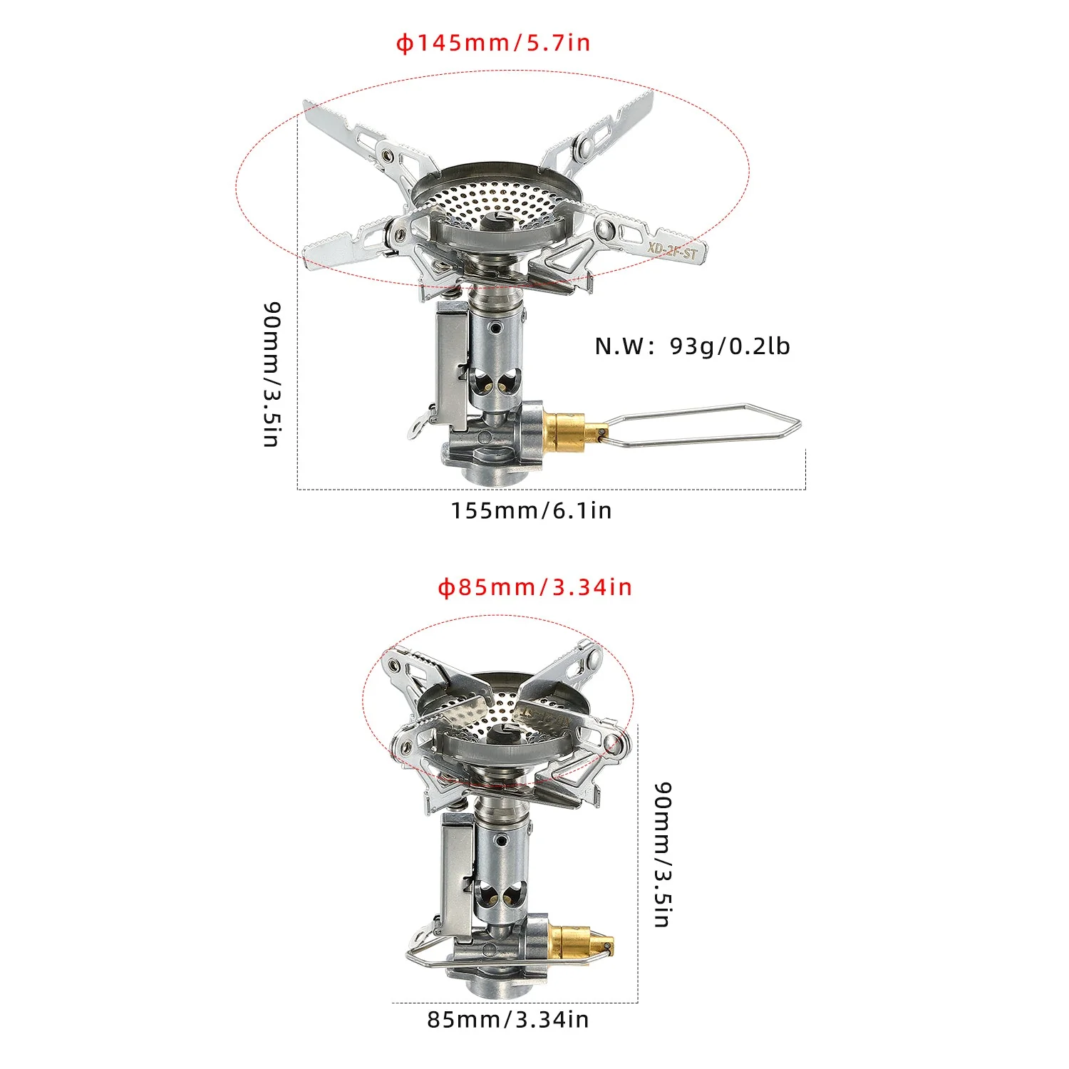 Camping Moon XD-2F Portable Camping Gas Stove 2026 - Image 2