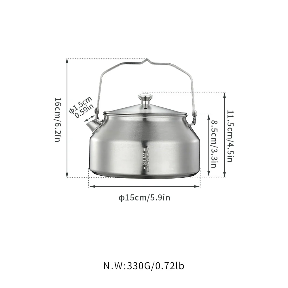 Camping Moon SW-1 Mini Stainless Steel Bonfire Kettle 2026 - Image 2