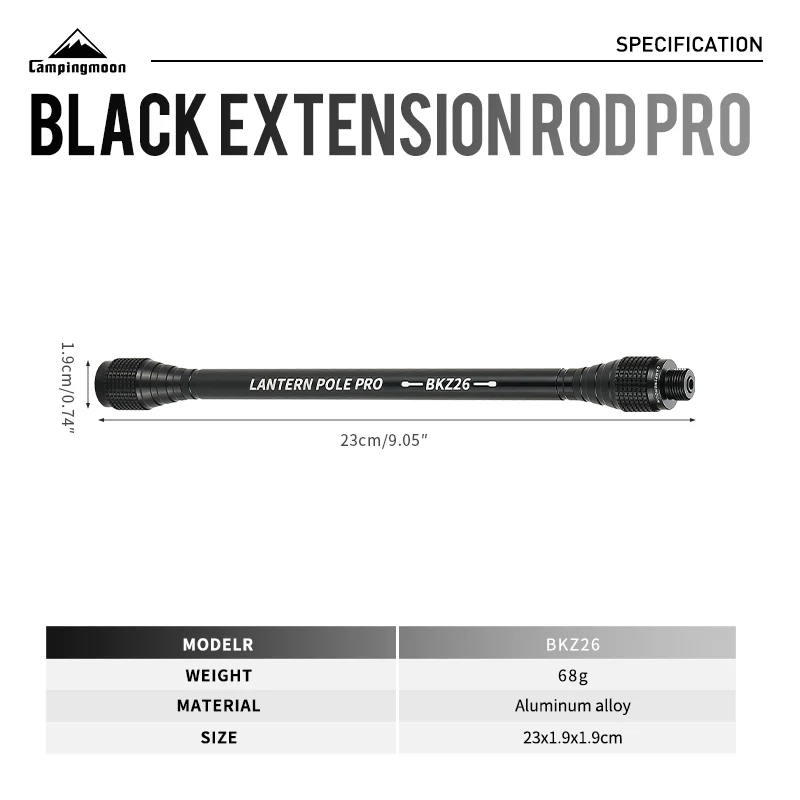 Campingmoon Black Extension Pole Pro BKZ26 2026 - Image 4
