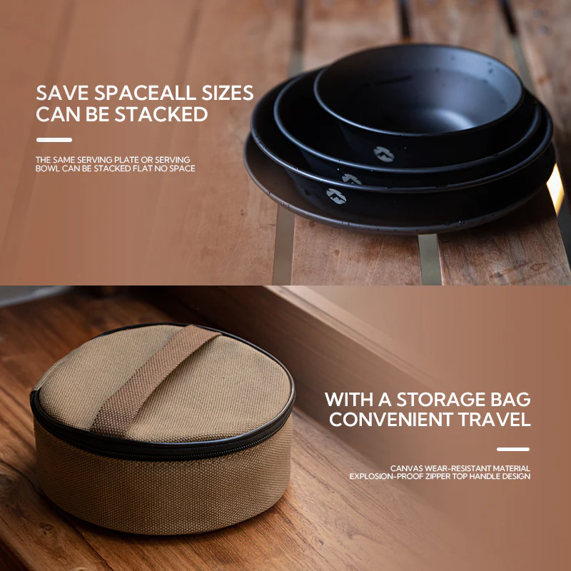 Campingmoon Black Plates Set BKS395-1S 2026 - Image 9