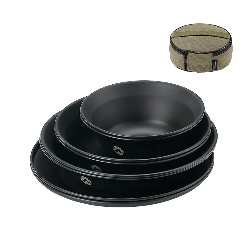Campingmoon Black Plates Set BKS395-2S 2026