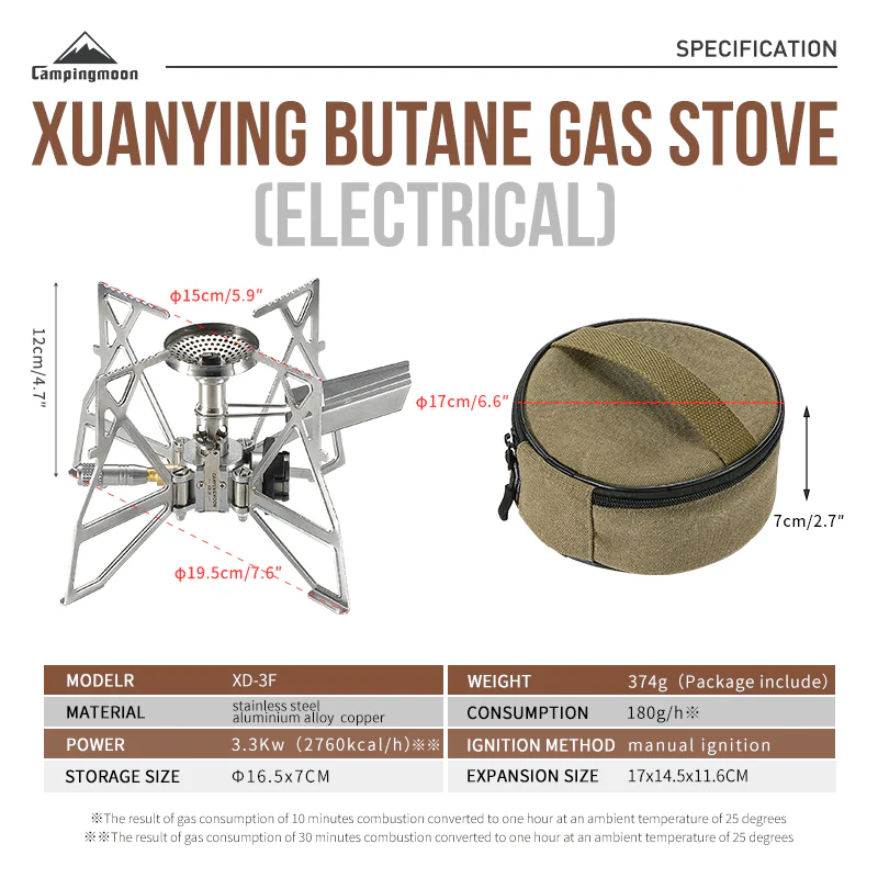 Campingmoon Butane Stove XD-3F 2026 - Image 4