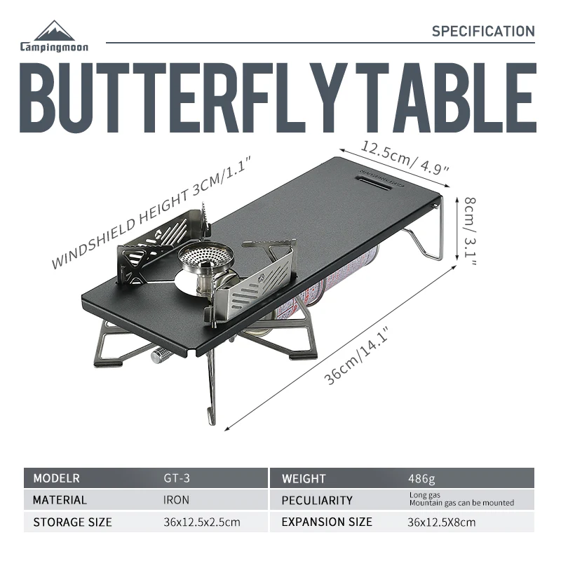 Campingmoon GT-3 CK-12 IGT Table Stove Support Unit 2026 - Image 4