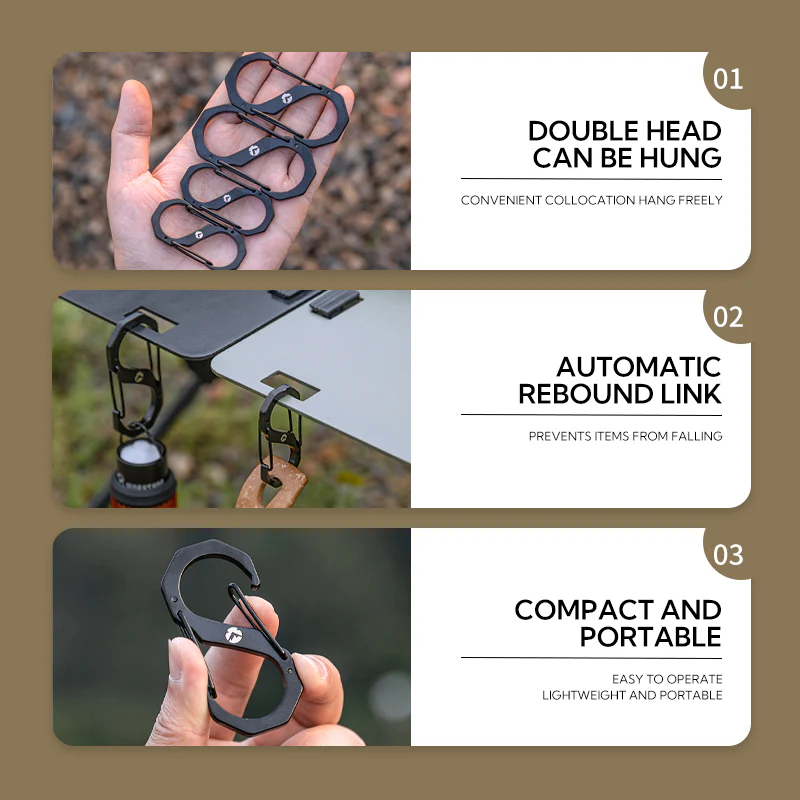 Campingmoon Carabiner Clips – 2Pcs 2026 - Image 5