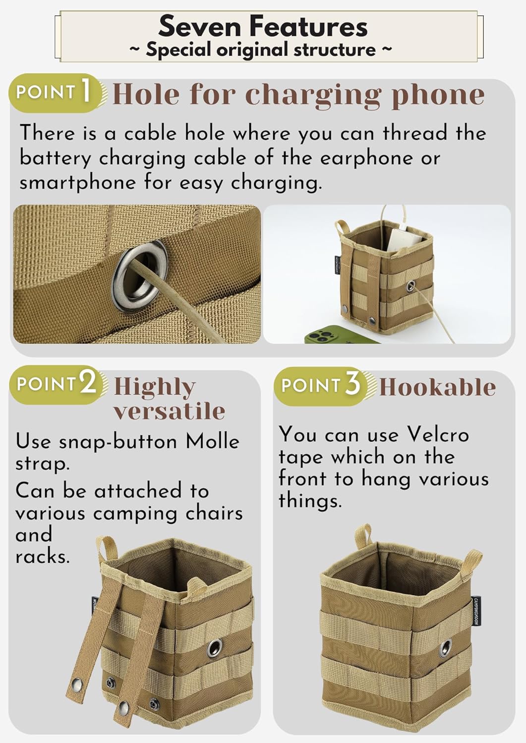 Camping Moon Chair Pocket BG-1212 - Image 5