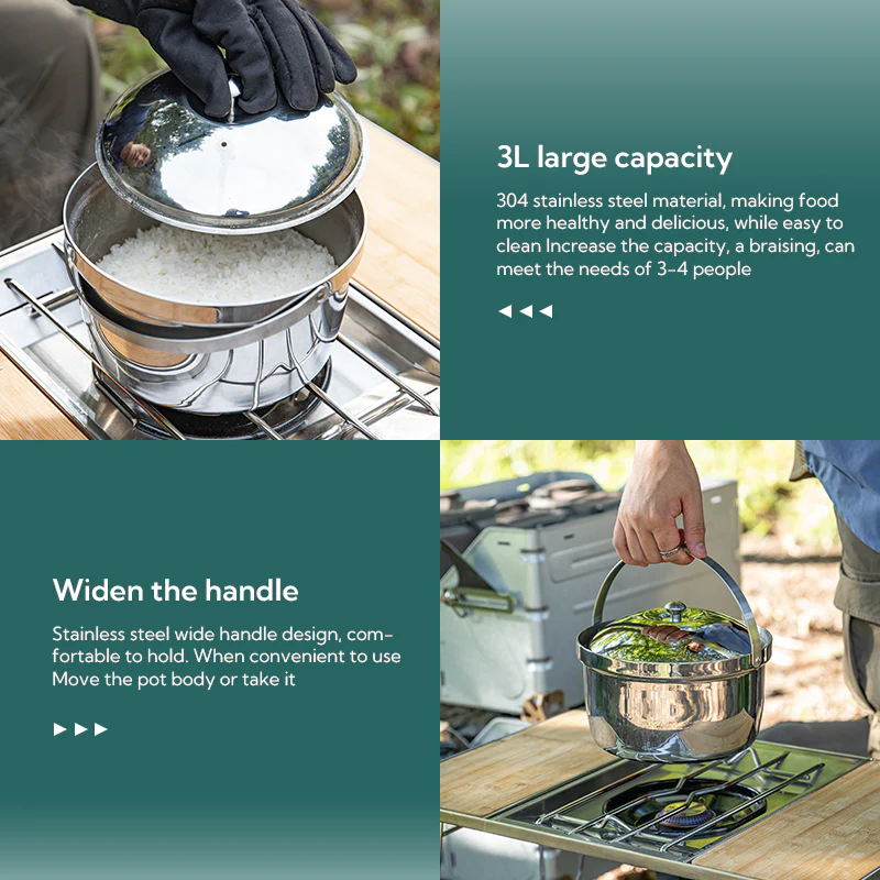 Camping Moon Cooking Pot 3.0L CC-21 - Image 6