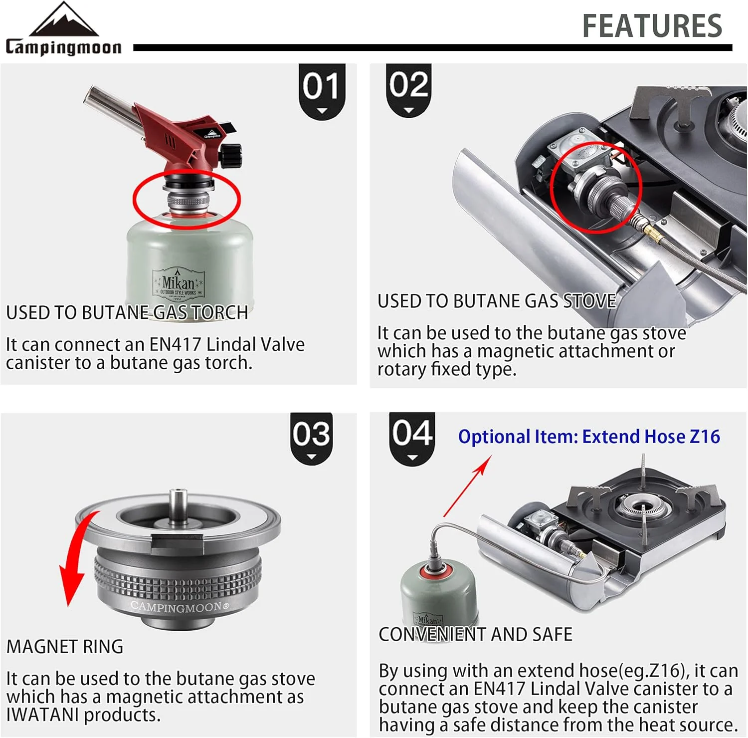 Camping Moon Gas Adapter Z13M - Image 4