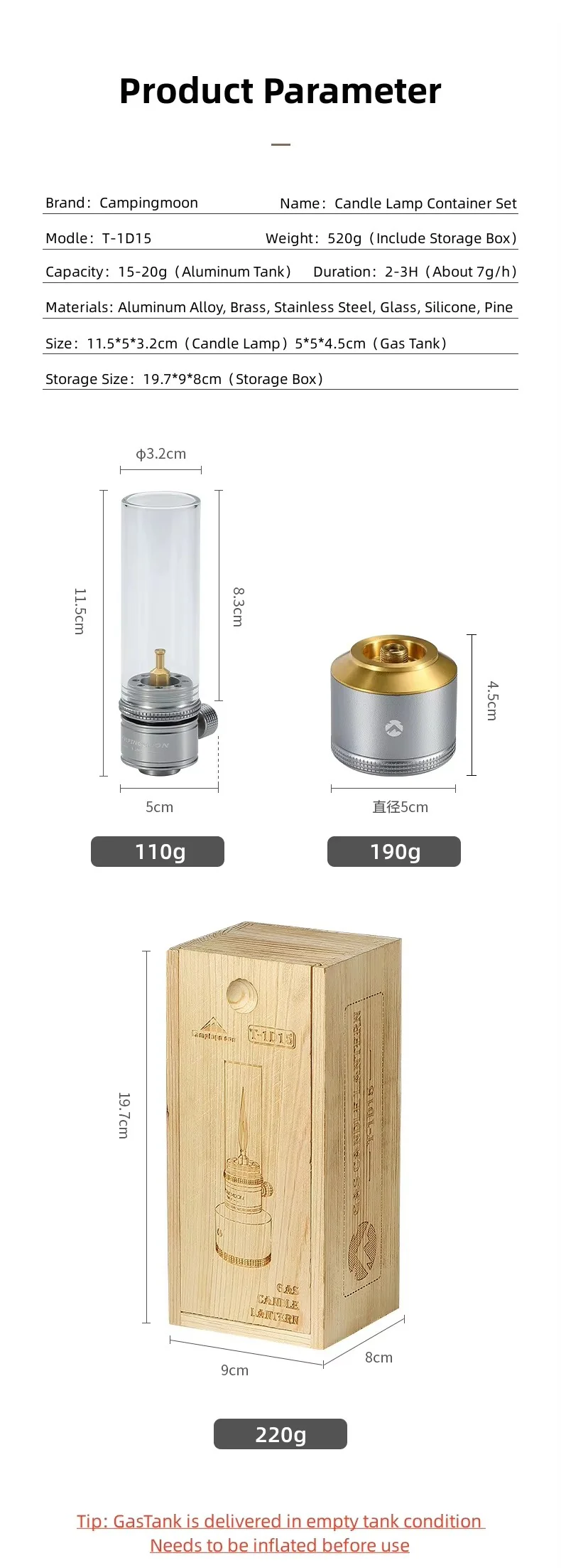 Campingmoon Gas Candle T-1D15 2026 - Image 6