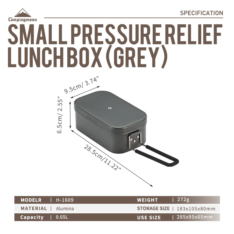 Camping Moon Gray Tin 0.65L H-1609 - Image 3