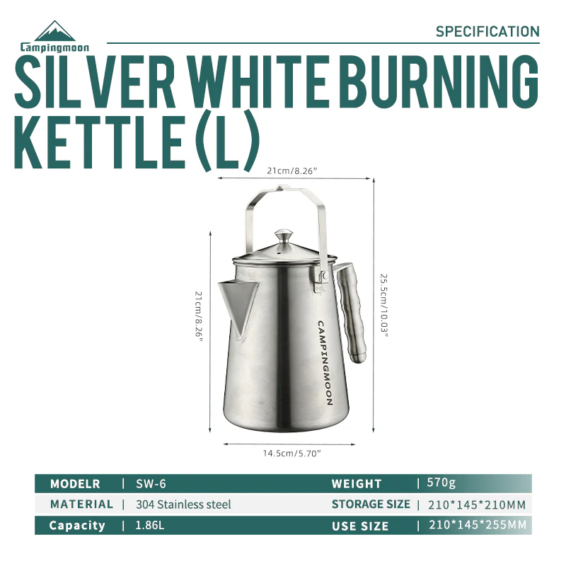 Campingmoon SW-6 Incineration 1.8L Kettle 2026 - Image 2
