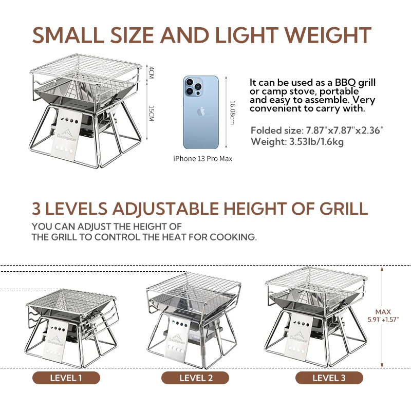 Camping Moon Mini Charcoal Grill X-Mini - Image 6