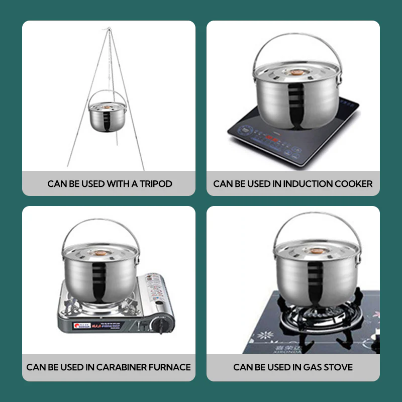 Campingmoon Ss Pot Set – 6 Person 2026 - Image 2
