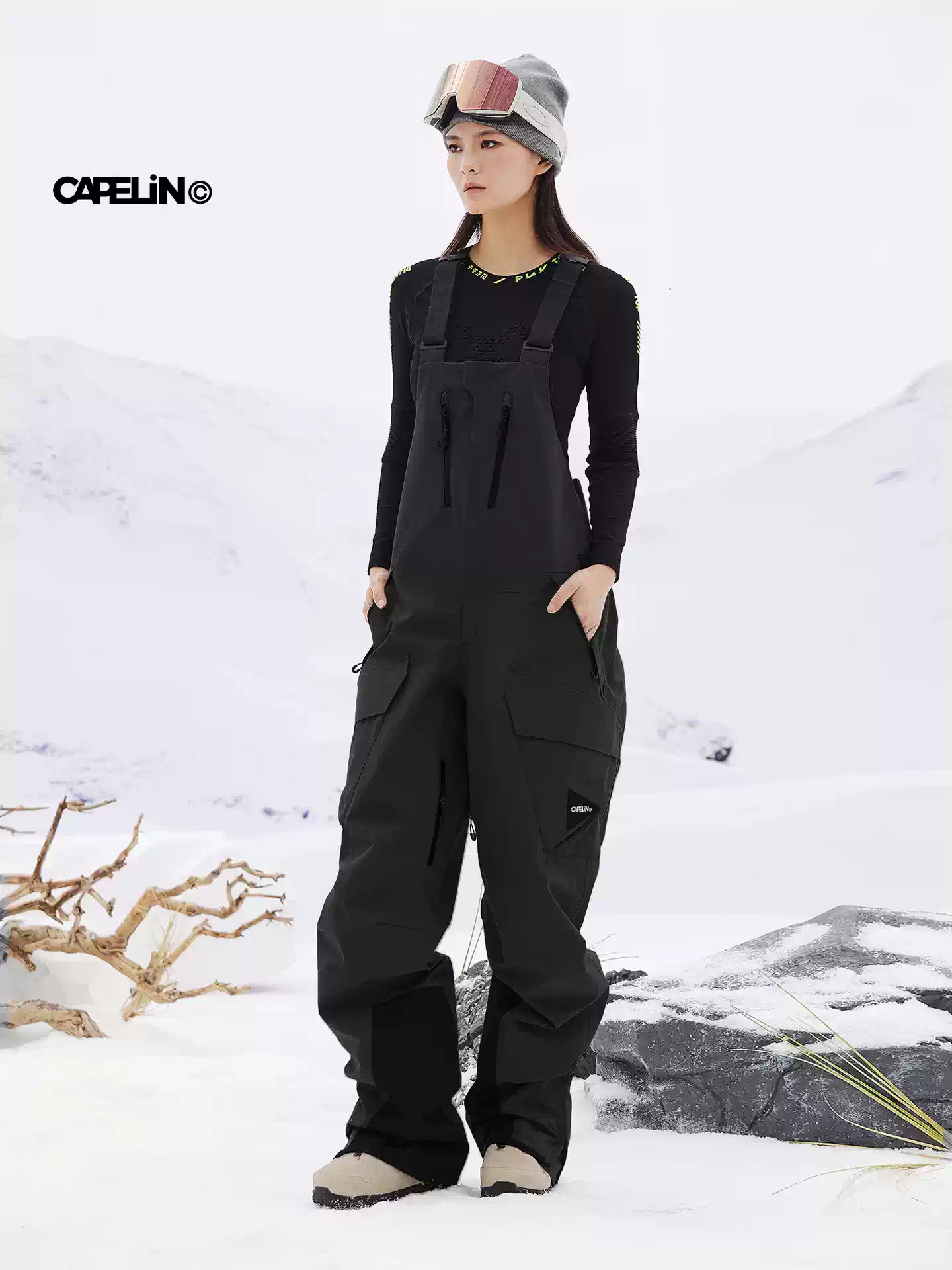 Capelin Crew Saturn 3L Shell Snowboard Bib - Unisex - Image 9