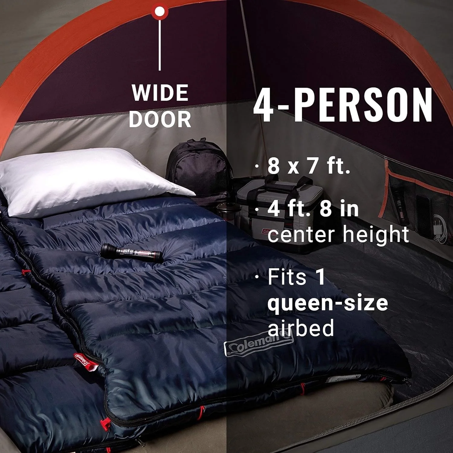 Coleman 4P Skydome Blackberry Tent - Image 4