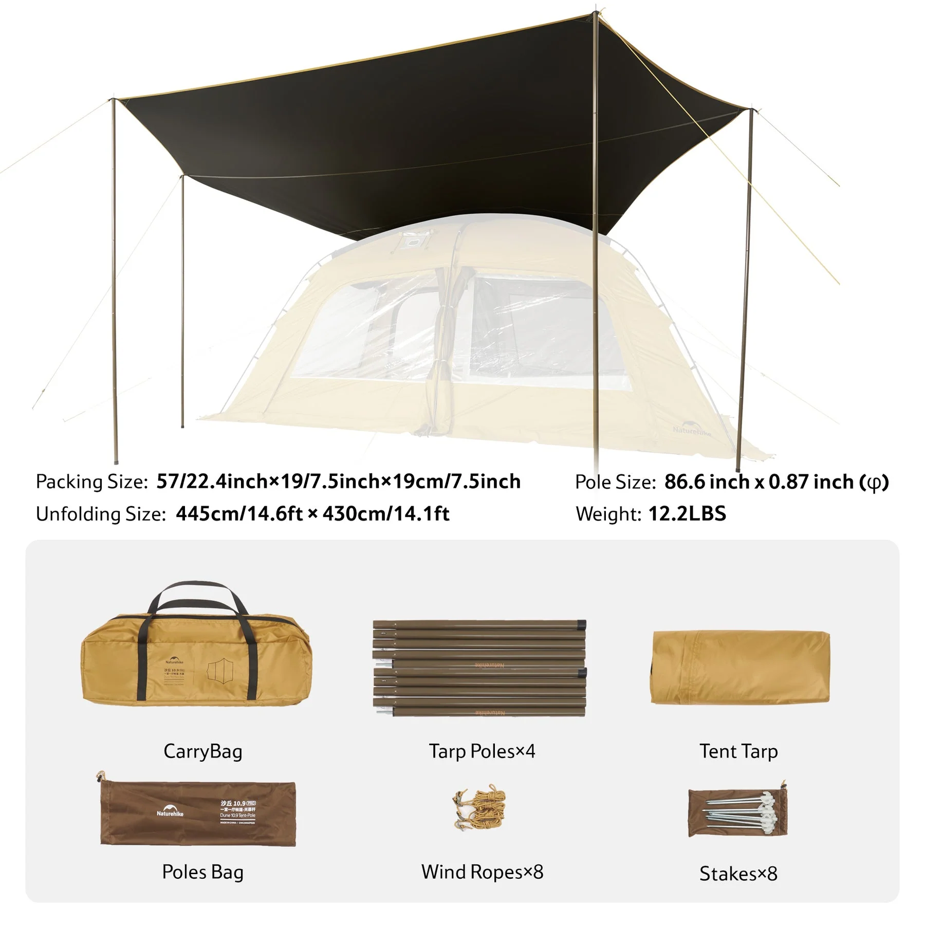 Naturehike Dune™ 10.9 Pro 4-Person Hot Tent 2026 - Image 12