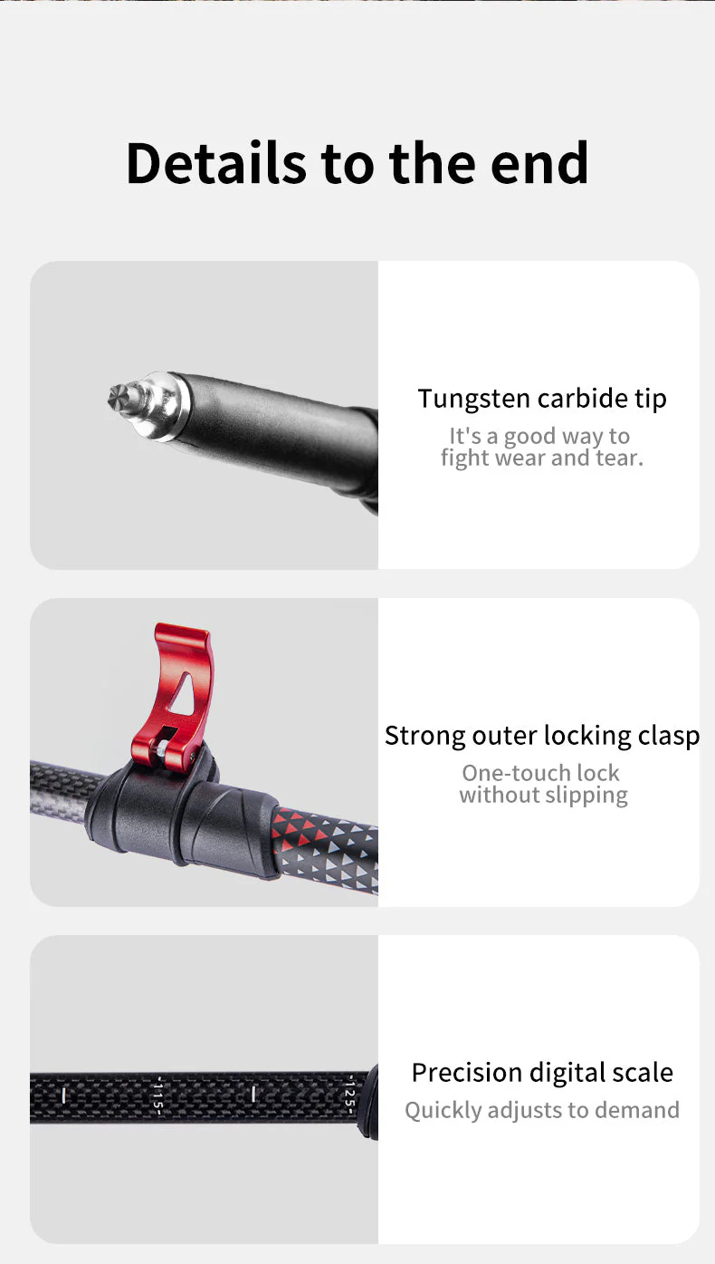 Naturehike Far Wind™ Three-section Telescopic Carbon Trekking Pole (2pcs) 2026 - Image 13