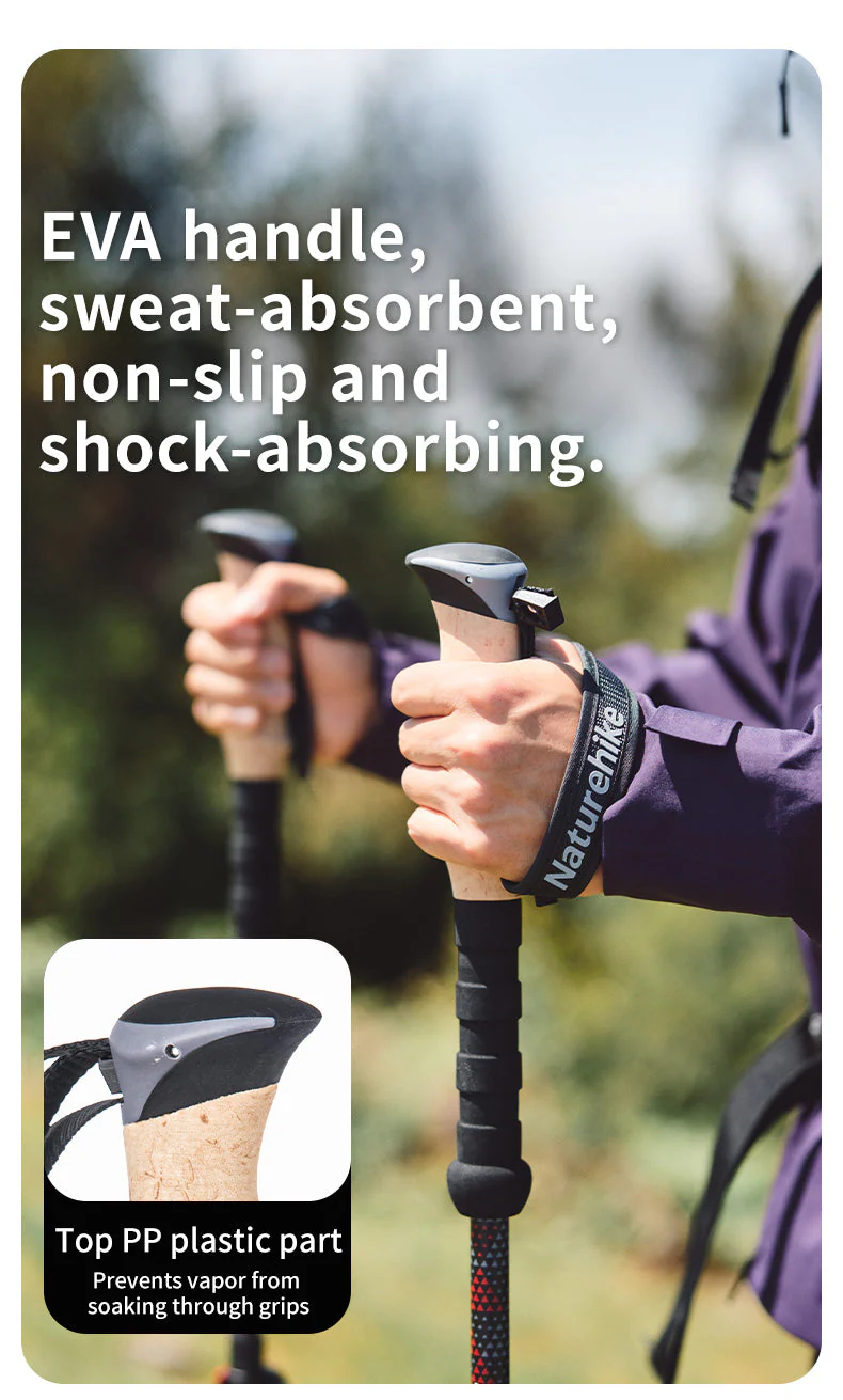 Naturehike Far Wind™ Three-section Telescopic Carbon Trekking Pole (2pcs) 2026 - Image 8